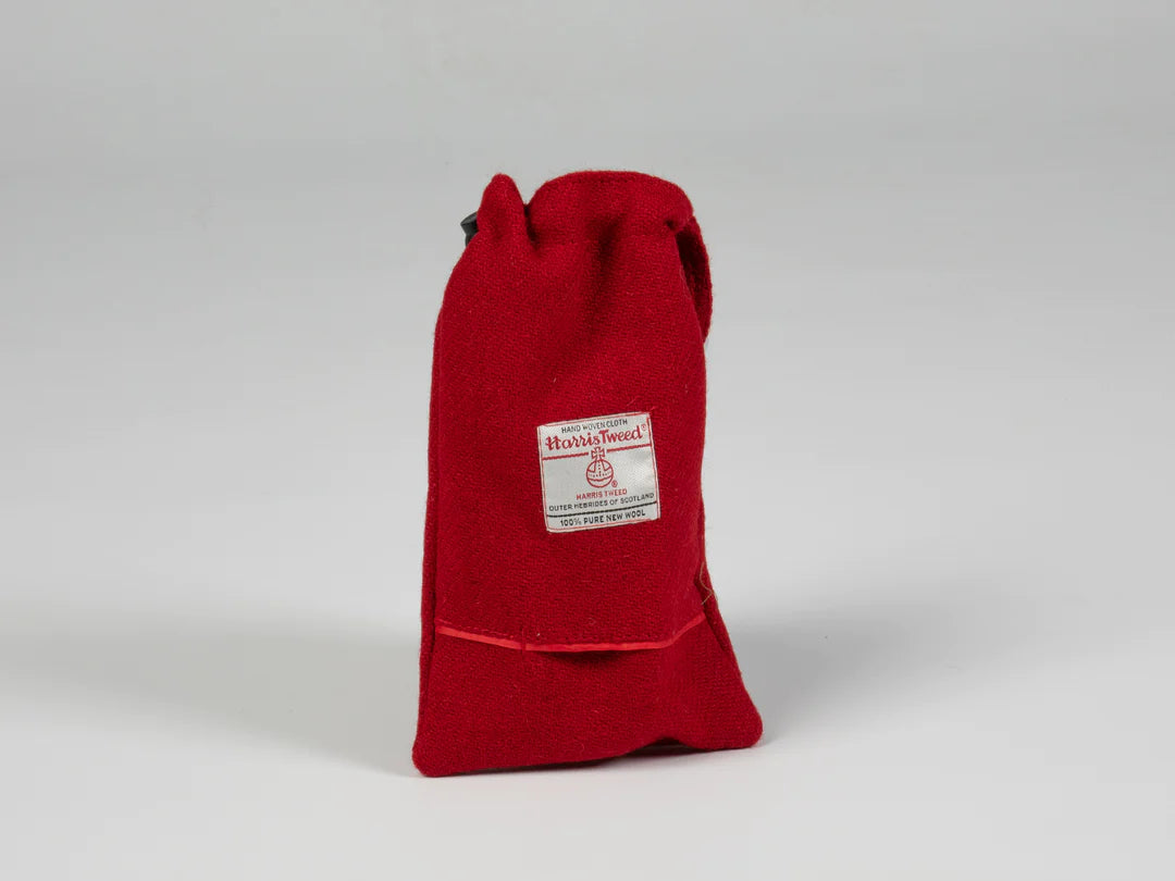 Harris Tweed dog treatbag Simply Red