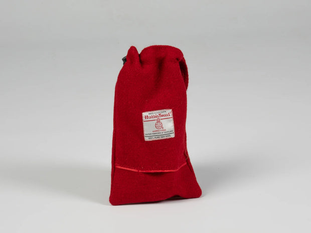 Collared Creatures Harris Tweed Treat bag Simply red