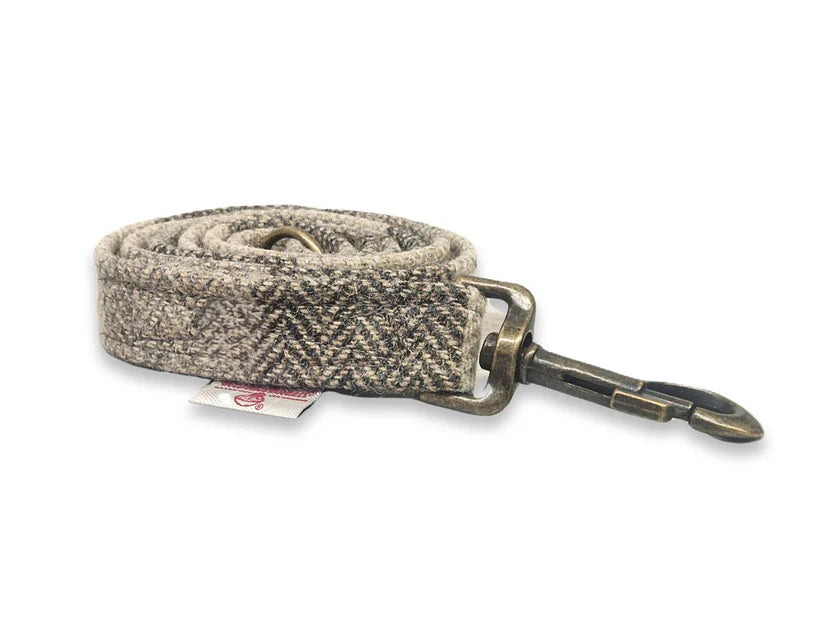Harris Tweed Stone Check Lead