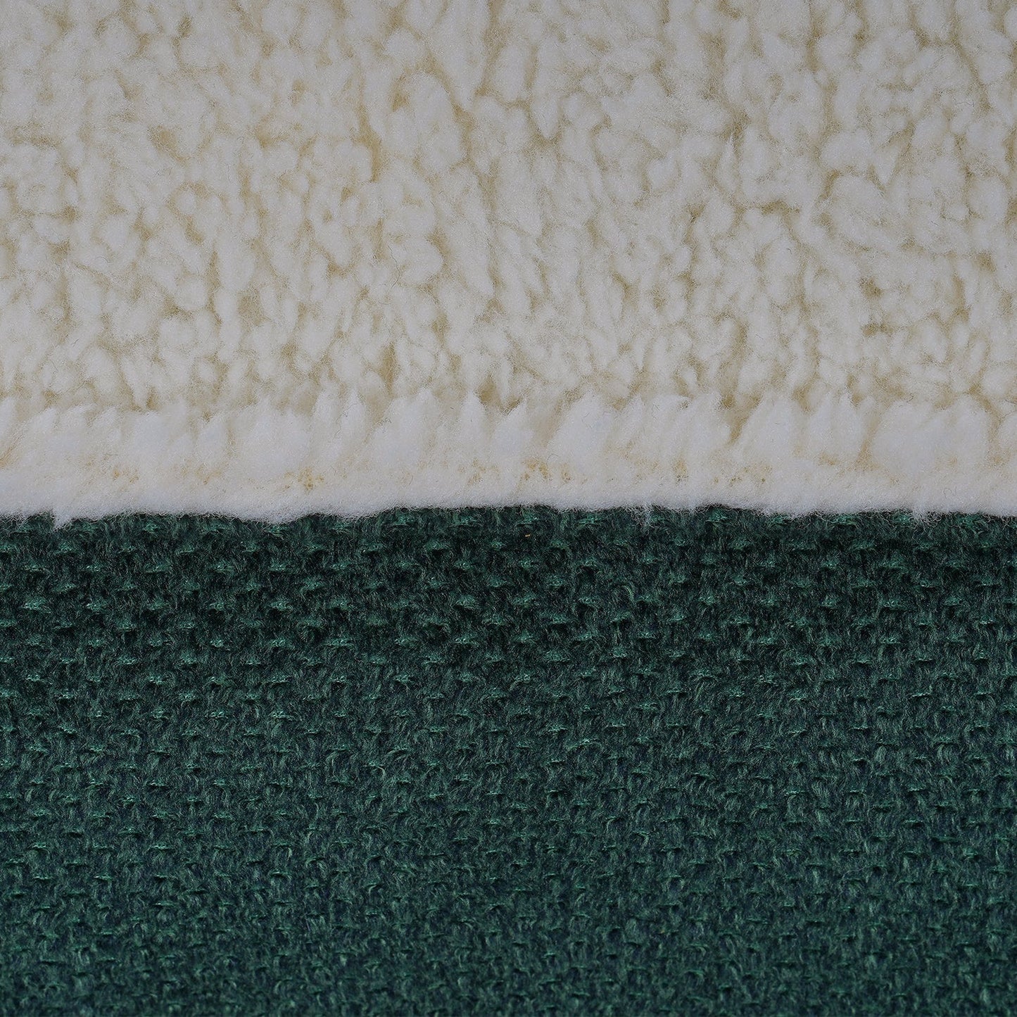 Ralph & Co Richmond Luxury Green Stonewashed Dog Bed, Sherpa Fleece top for added Cosiness