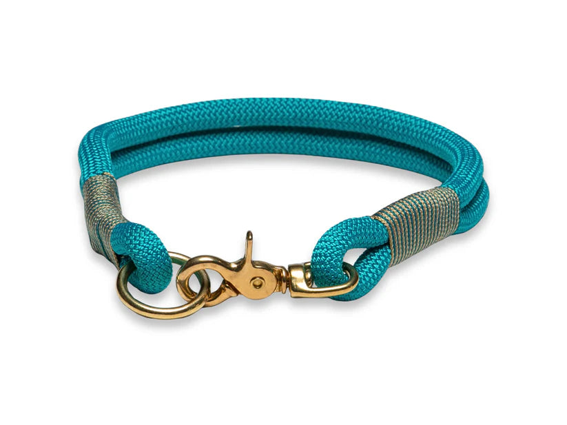 Teal rope collar