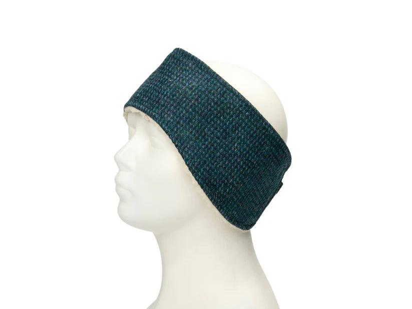 Harris Tweed Teal with a Touch of Blue Ladies Head band