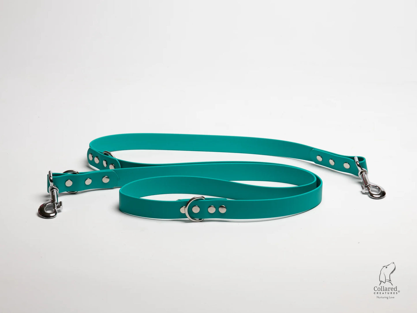 waterproof Training dog leads UK made Teal