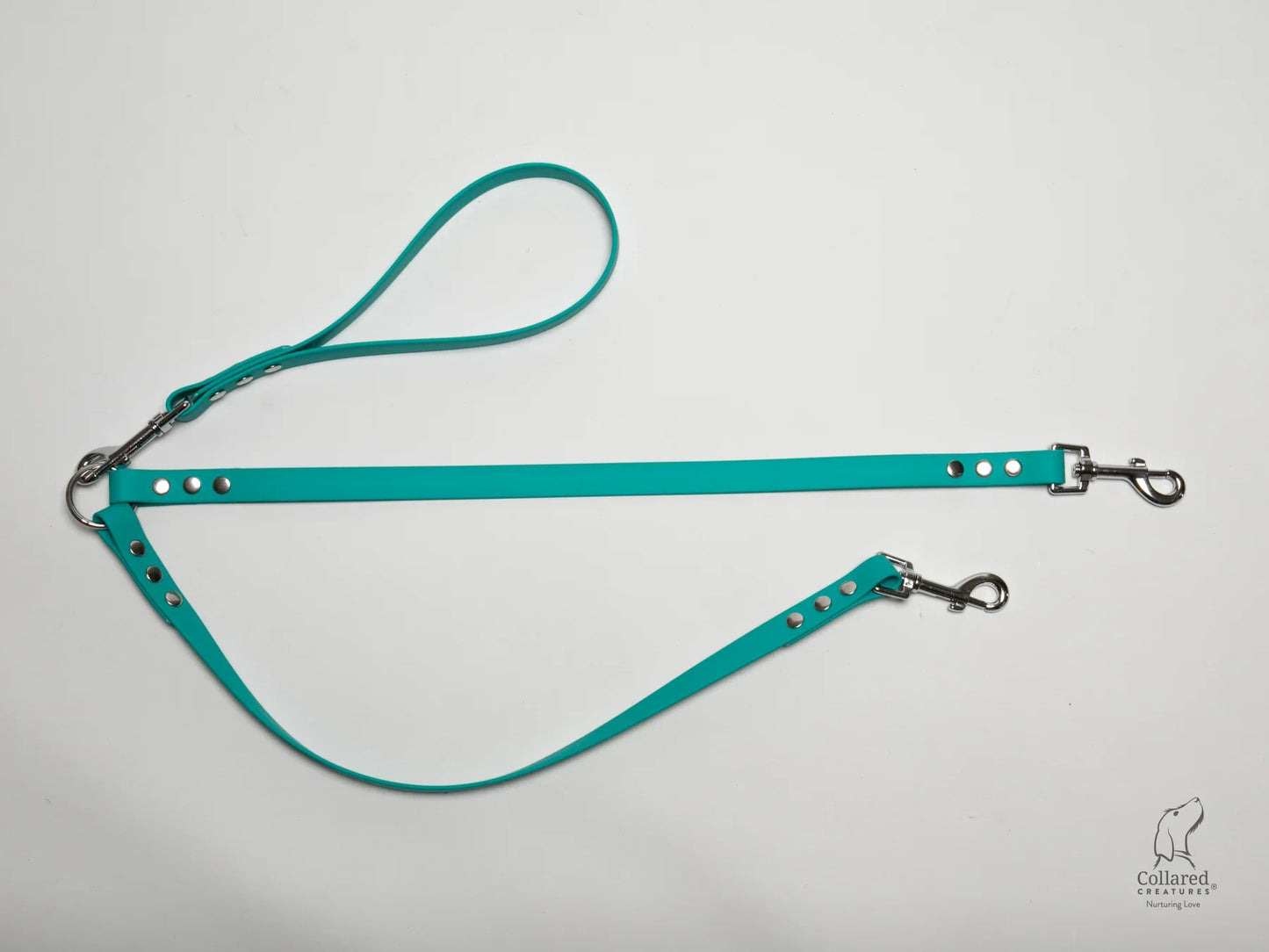 waterproof Split dog leads UK made teal