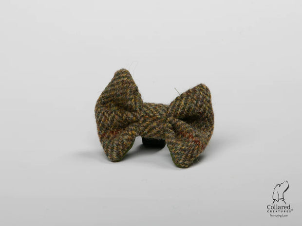 Harris Tweed dog Bow tie Totally Traditional herringbone