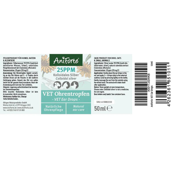 Aniforte vet ear drops ingredients and guidelines
