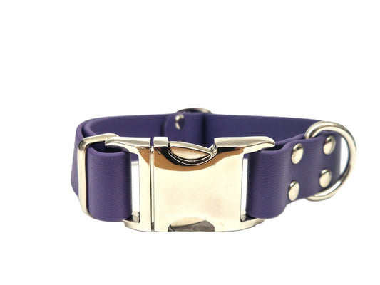 Violet Waterproof Metal Clasp Dog Collar