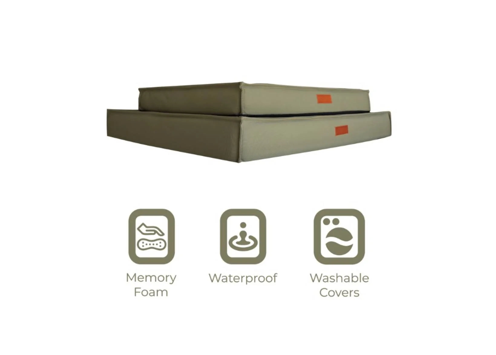 Waterproof Orthopaedic Memory Foam Dog Bed with Removable Cover