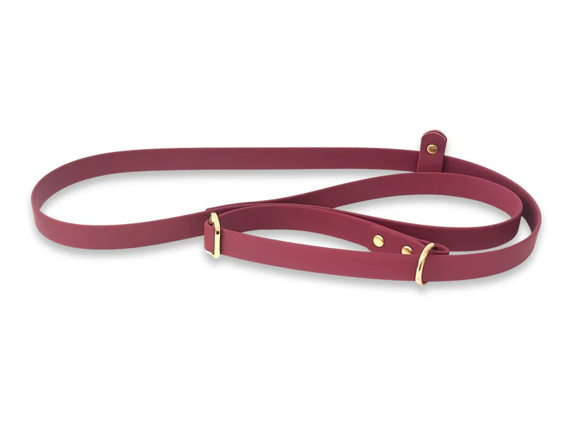 Waterproof Biothane Slip Lead Wine Red