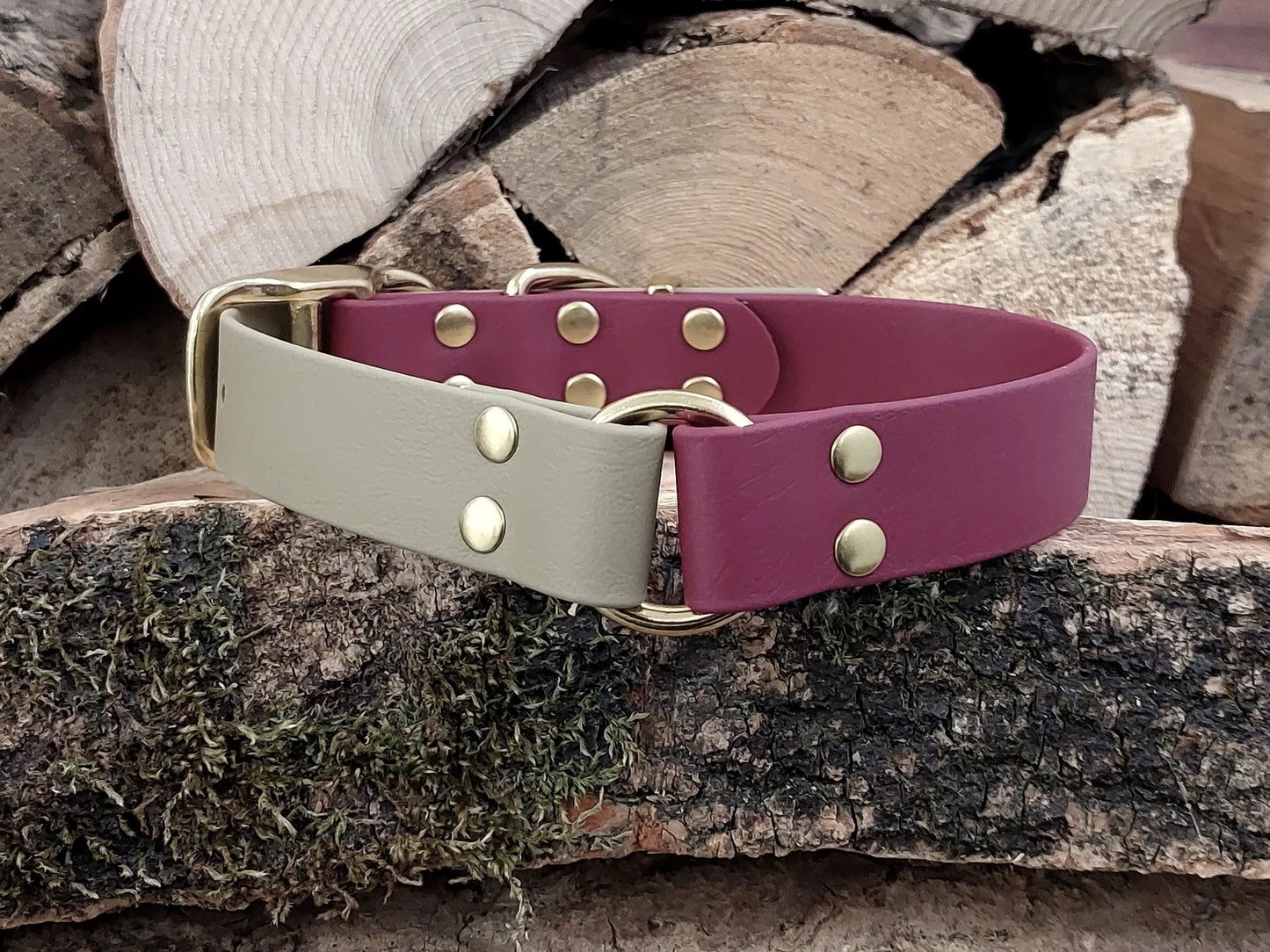 Wine & Beige Waterproof Collar