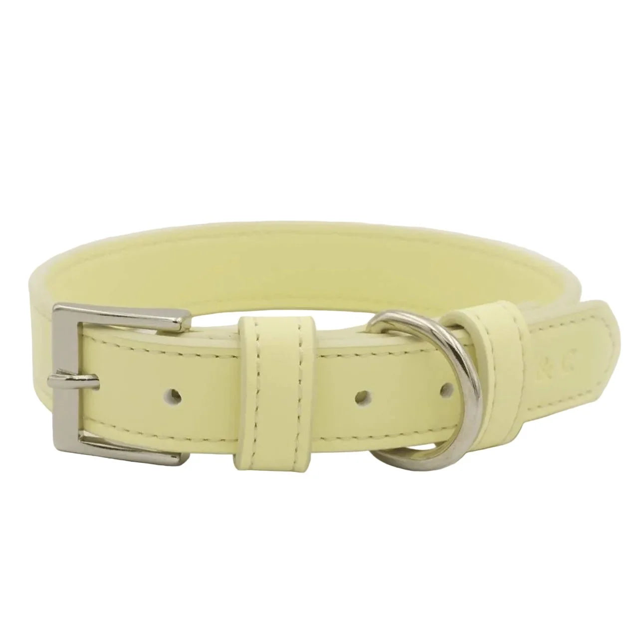 Yellow Luxury Vegan Leather Dog Collar | Ralph & Co.