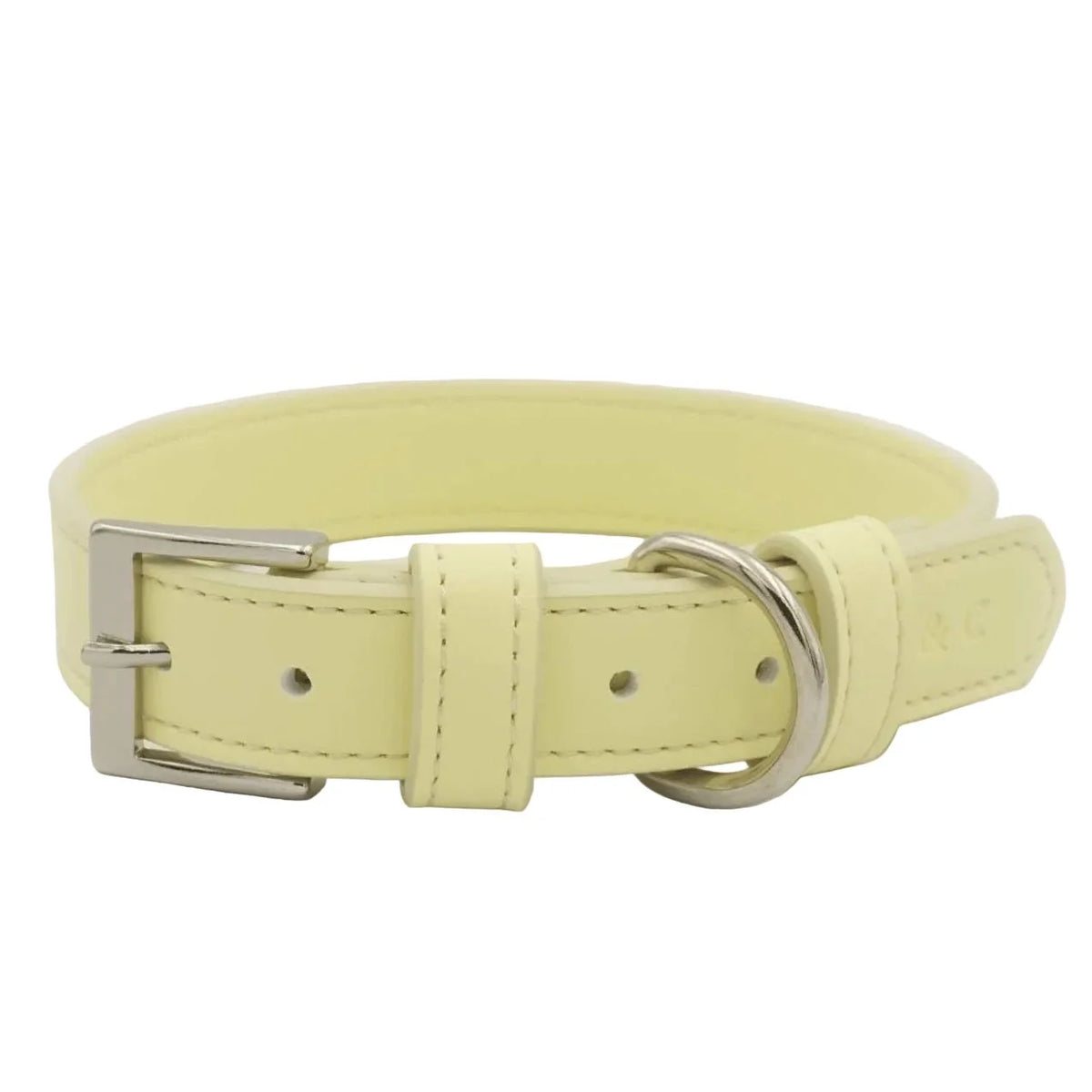 Yellow Luxury Vegan Leather Dog Collar | Ralph & Co.