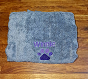 Personalised embroidered towel Grey