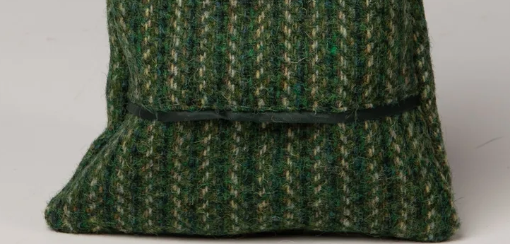 Harris tweed Dog Bandana Dashes of Green