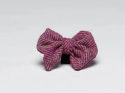 Harris tweed Dog Bow Tie Raspberry Ripple