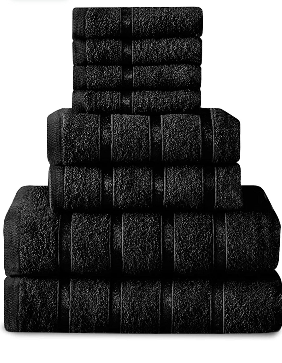 Personalised embroidered towel Black
