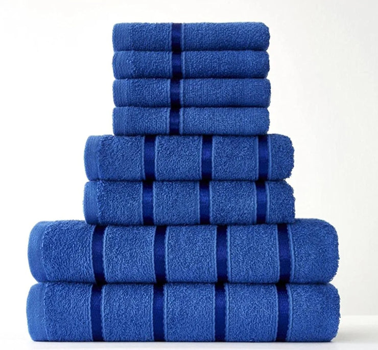 Personalised embroidered towel Royal Blue