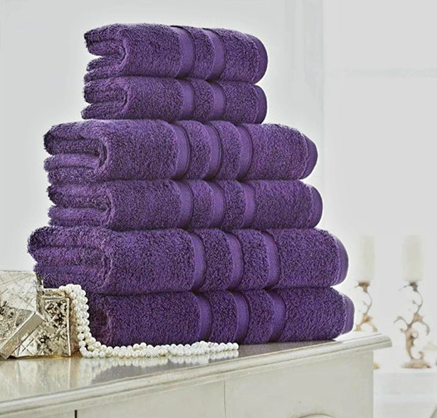 Personalised embroidered towel Purple