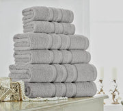 Personalised embroidered towel Light grey